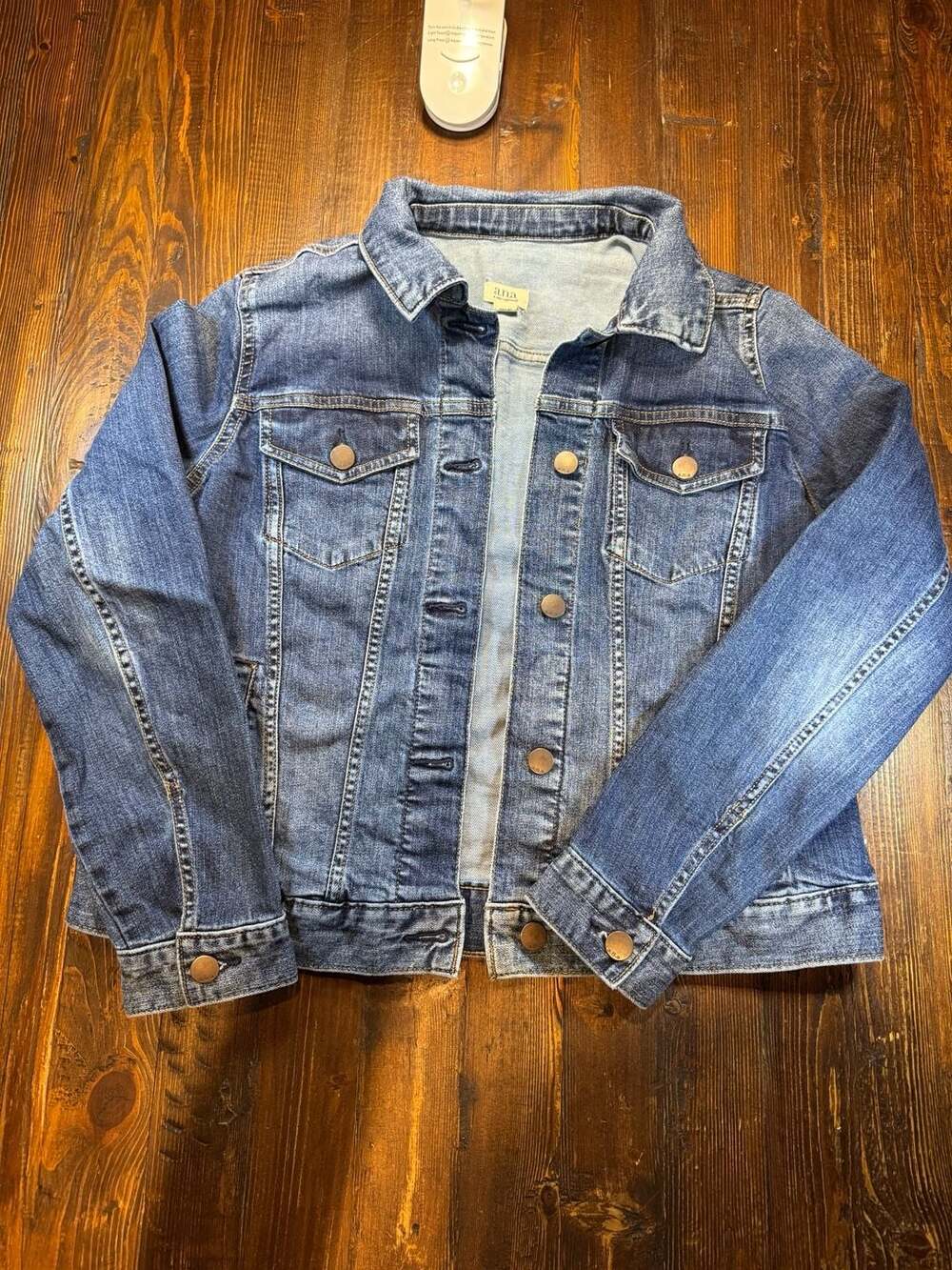 ana a new approach Denim Jean Jacket Medium Blue Wash Cotton Spandex